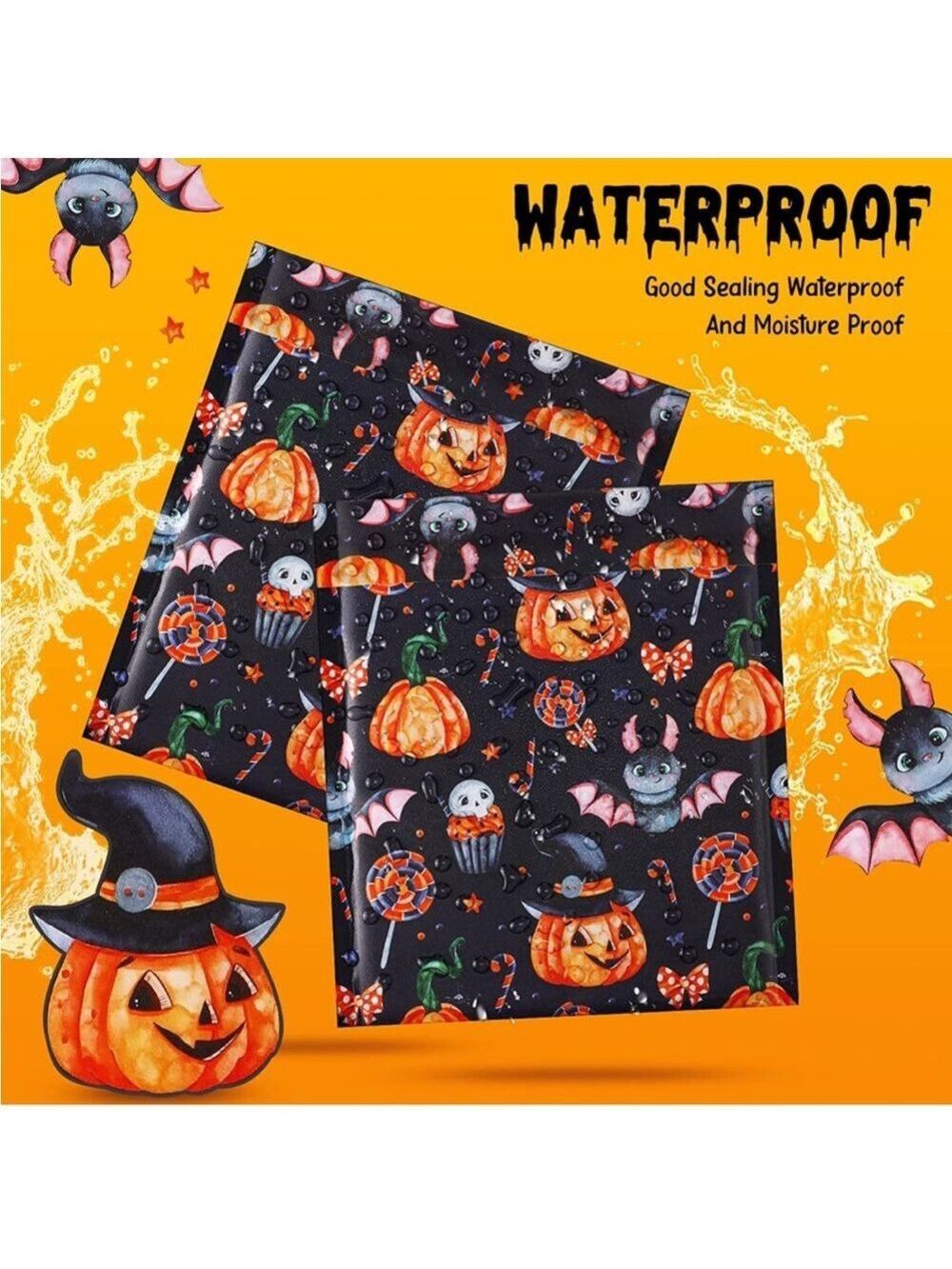 8 Count Halloween Bubble Mailers 8.3” X 9.3” PRICE IS FIRM - Picture 5 of 7